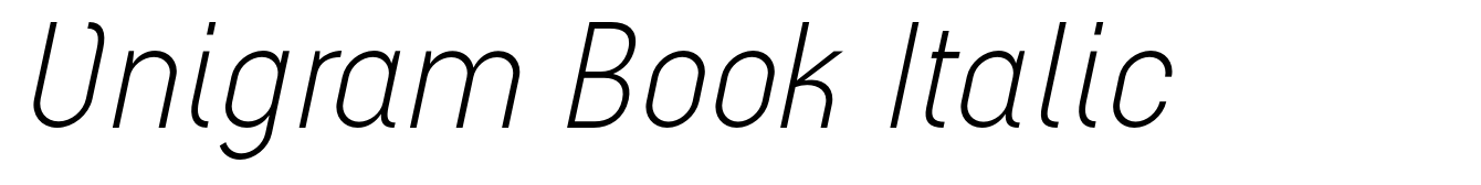 Unigram Book Italic